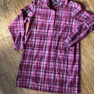 Vineyard Vines Red Plaid Shirt Dress